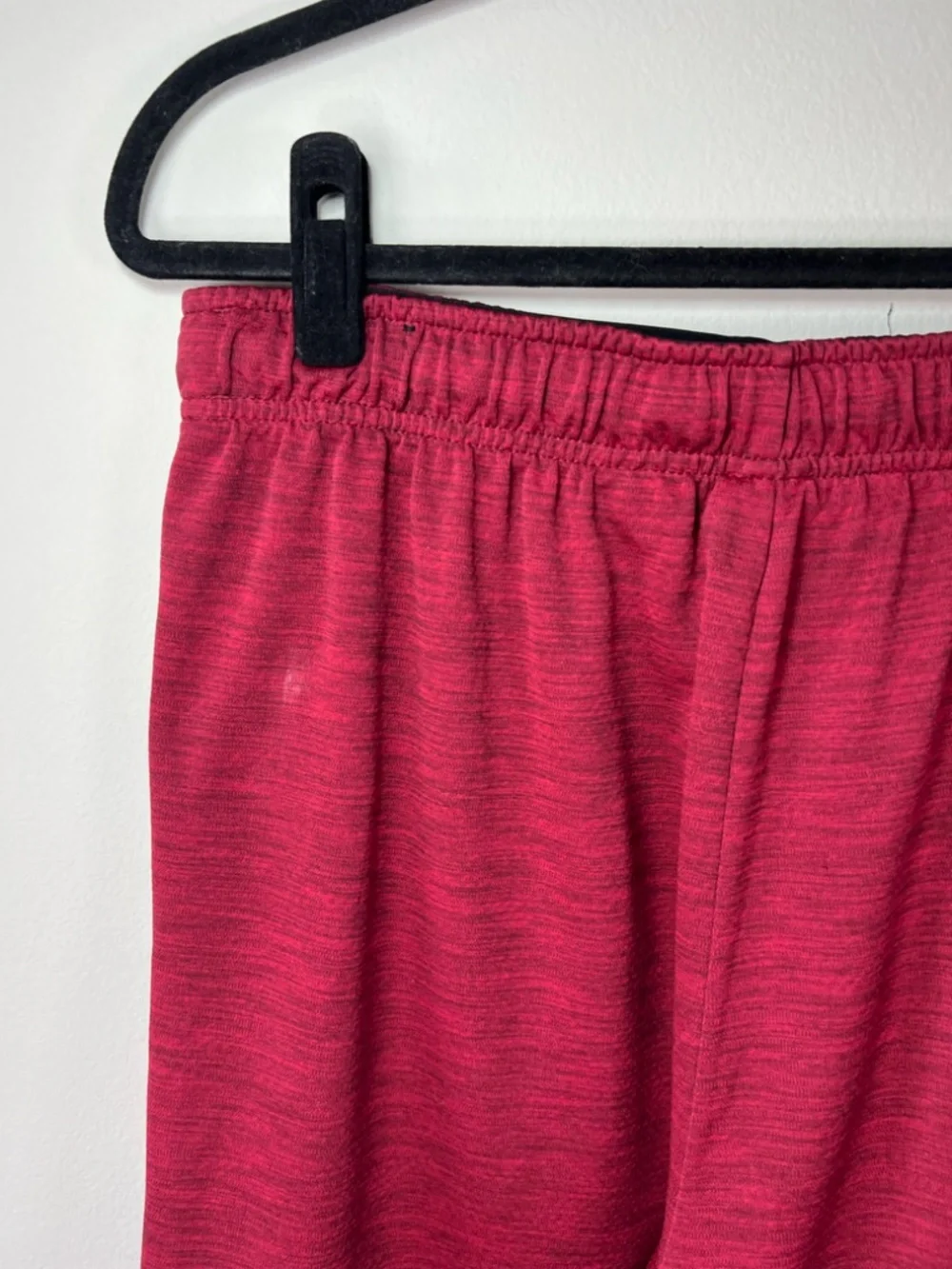 Nike Dri-Fit Athletic Shorts Heathered Red Pull On Pockets Stretch Athleisure XL